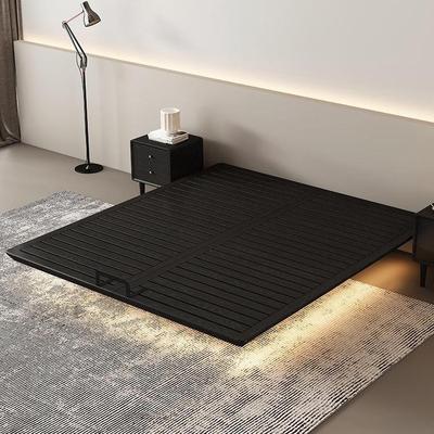 无床头悬浮床全实木主卧双人床小户型架子排骨架床无靠背榻榻米床