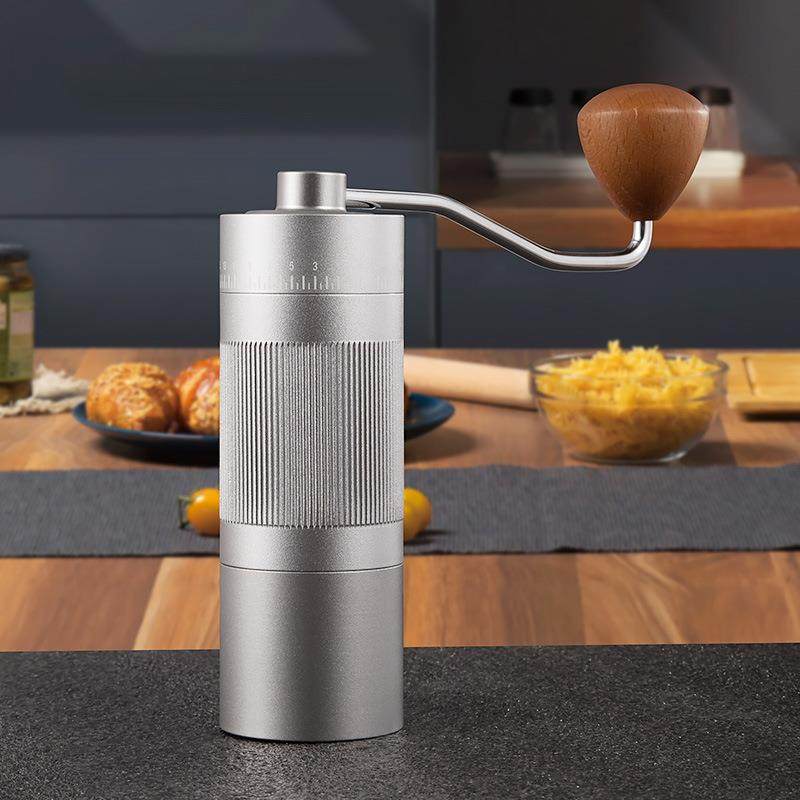 外调咖啡豆手动研磨器精钢芯户外手摇磨豆机不锈钢家用碎冰奶茶店
