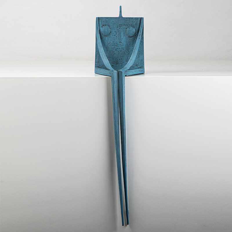 新品 现代树脂艺术工艺品 玄关样板间书柜售楼部蓝色坐姿人像摆件