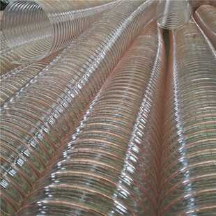 环保除尘风机适用通风排烟软管PU透明钢丝软管30公分直径厂家