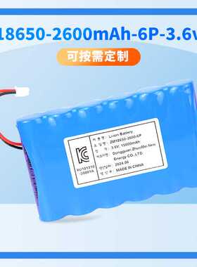 韩国KC认证18650电池组 2600毫安6P并联 15600mAh保护板3.6V电池