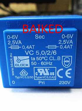 VC 5,0/2/6 BLOCK ta 50C CL.B 50-60HZ TYP VC5,0/50 德国进口