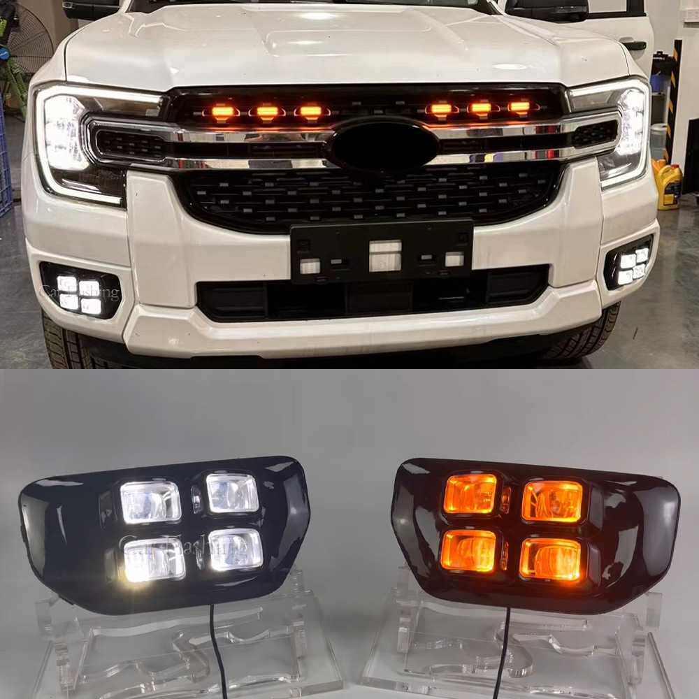 适用于福特23-24款RANGER日行灯T9前杠LED转向灯雾灯