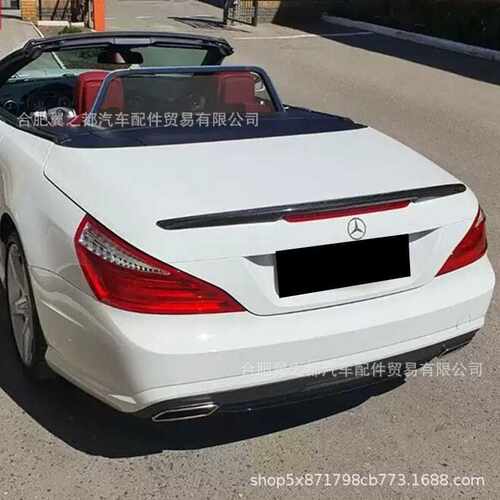适用13-22款奔驰R231尾翼改装SL400 SL550 SL55 SL65真碳纤定风翼