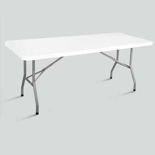 HDPE高品质塑料折叠桌183X76CM桌面不对折户外折叠长桌餐桌摆摊桌
