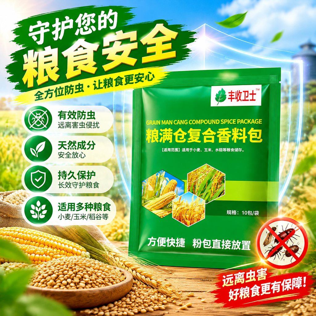 粮食储存防虫药米虫克星小麦玉米面粉稻谷粮仓家用驱虫复合香料包