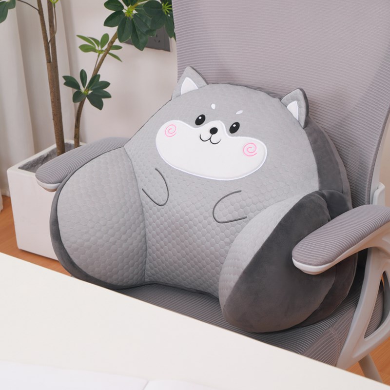 冰豆豆腰靠办公室j久坐腰枕办公靠垫靠枕座椅子久坐护腰神器靠背