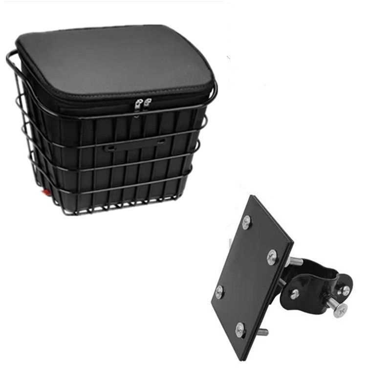 折叠电动车前置车篮P8单车买菜筐放宠物自行车通用W篓子大容量车