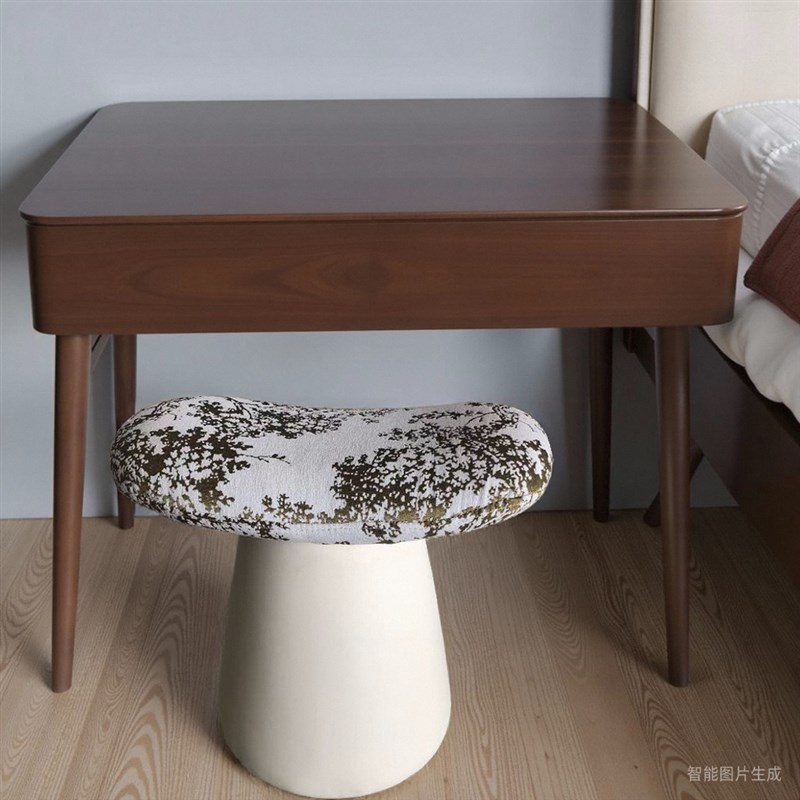 可旋转化妆凳女生卧室p奶油风梳妆凳家用小户型现代简约梳妆台椅