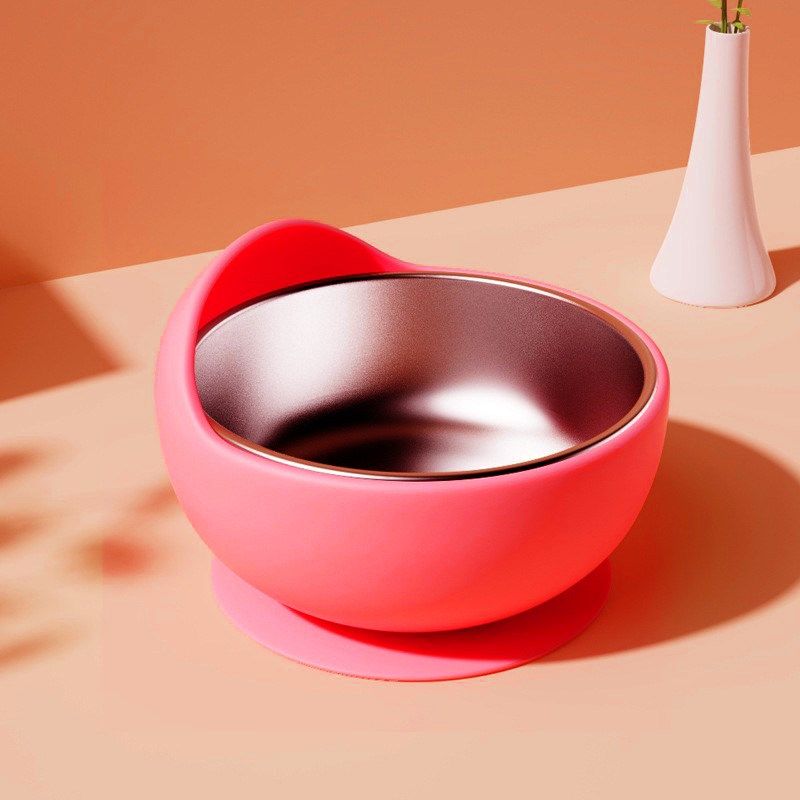 食品级硅胶304不锈钢吸盘碗辅食宝宝碗自主进食防摔防烫儿童学吃,婴童用品,儿童餐具,淘宝优惠券,粉丝福利购,淘宝优惠卷