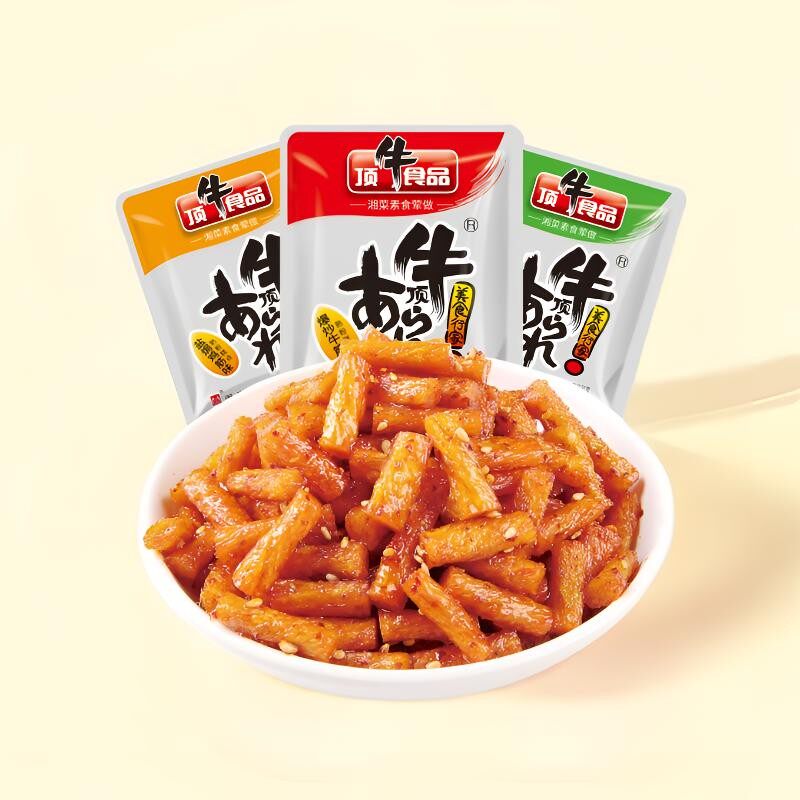 顶牛辣条童年回忆东旺麻辣小吃传统儿时零食网红面筋铝箔包装长沙