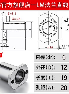 双切边法兰轴承LHFC/LMH/LMEs6/8/10/12/13/16/20/25/30/35/40/50