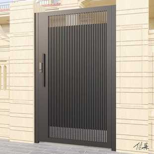 庭院小院门新中式铁艺门铝艺别墅北欧后门单双开室外户外小门民宿