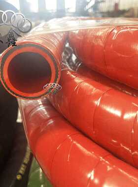 钢厂电炉上用红色无碳胶管DN51*20米输送高压循环水胶管电压6KV