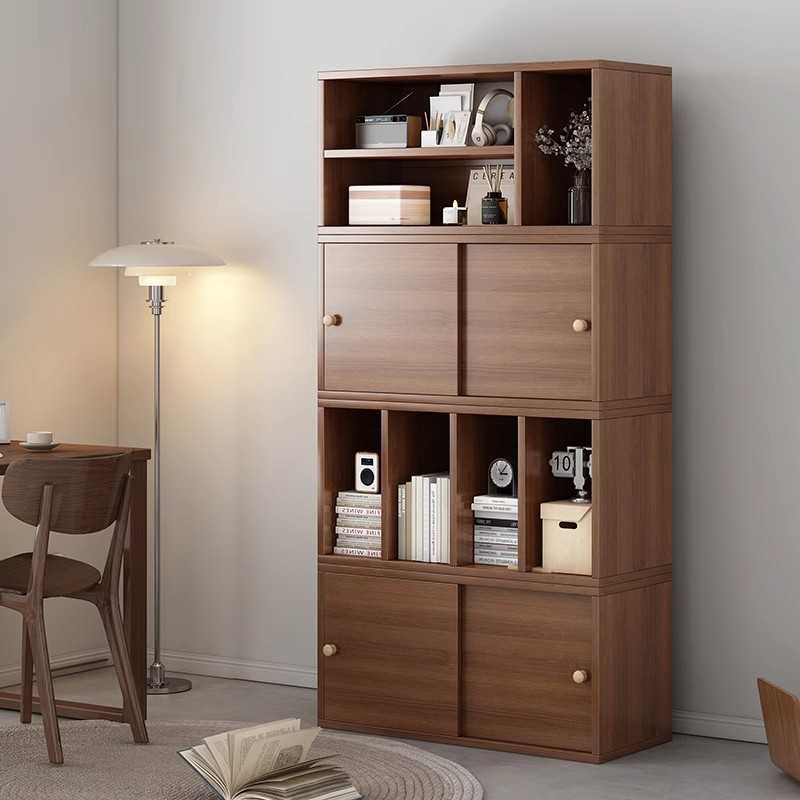 电视柜客厅家用自由组合柜书架落地置物架储物收纳一体展示柜