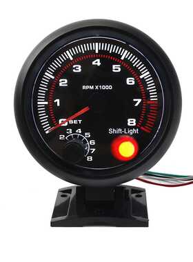 汽车改装配件汽车转速表3.75英寸通用LED显示0-8RPM机械式转速表