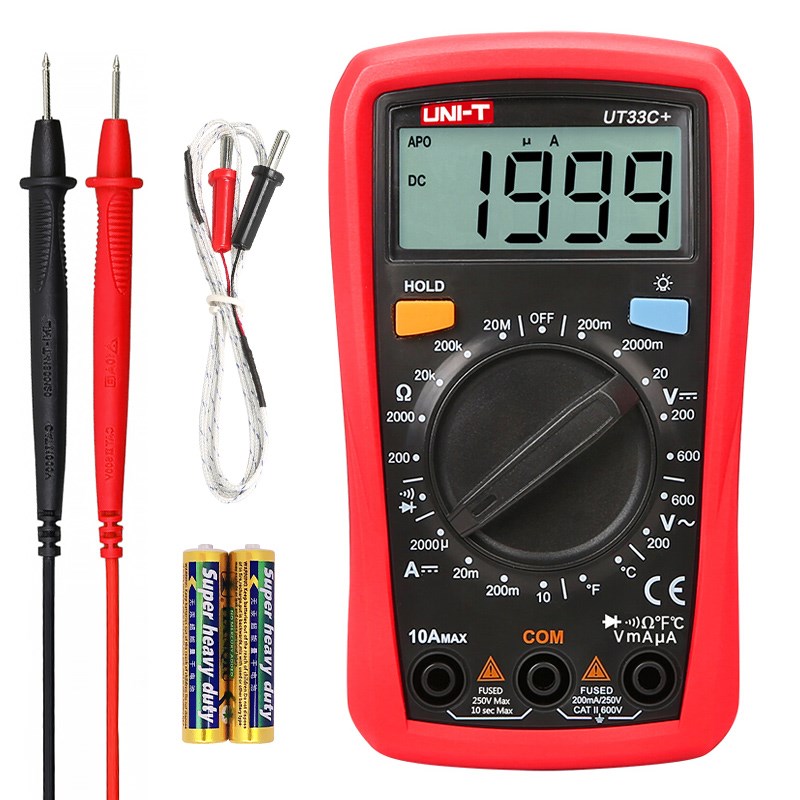 优利德 UT15B PRO 数字万用表真有效值 自动量程背光 多功能仪表