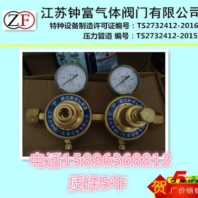 YQJ-11氧气氢气减压器减压阀双级双表管路道气管路减压器全铜