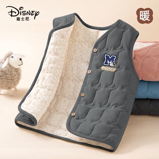 迪士尼儿童马甲校服神器秋冬保暖背心打底上衣男童内穿保暖坎肩秋