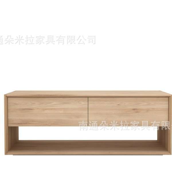 RH美式实木电视柜小户型客厅简约现代高端电视柜媒体控制台