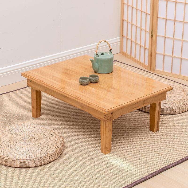 楠竹折叠炕桌家用吃饭小桌子实木质正方形榻榻米地桌餐桌茶几炕几
