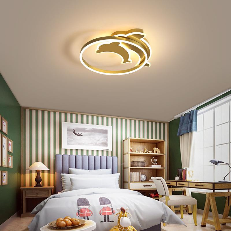 北欧轻奢卧室灯具儿童房书房简约现代月亮星星创意个性家用吸顶灯