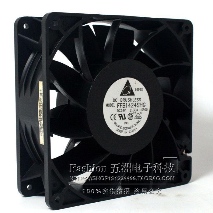 台达14CM24V2.30AFFB1424SHG高品质4线PWM温控暴力散热风扇