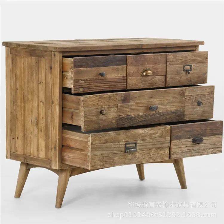 老榆木抽屉斗柜实木柜家具老门板餐边储物柜室内复古落地家具木柜,电子元器件市场,其它元器件,淘宝优惠券,粉丝福利购,淘宝优惠卷