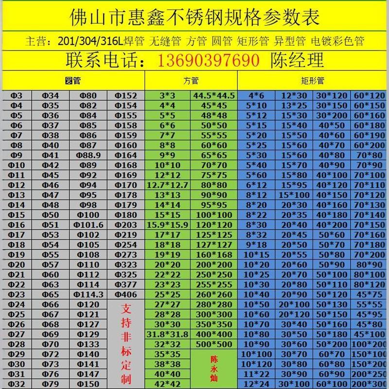 国标20130431m6L不锈钢方管圆管矩形管大管厚管制品管激光加工定