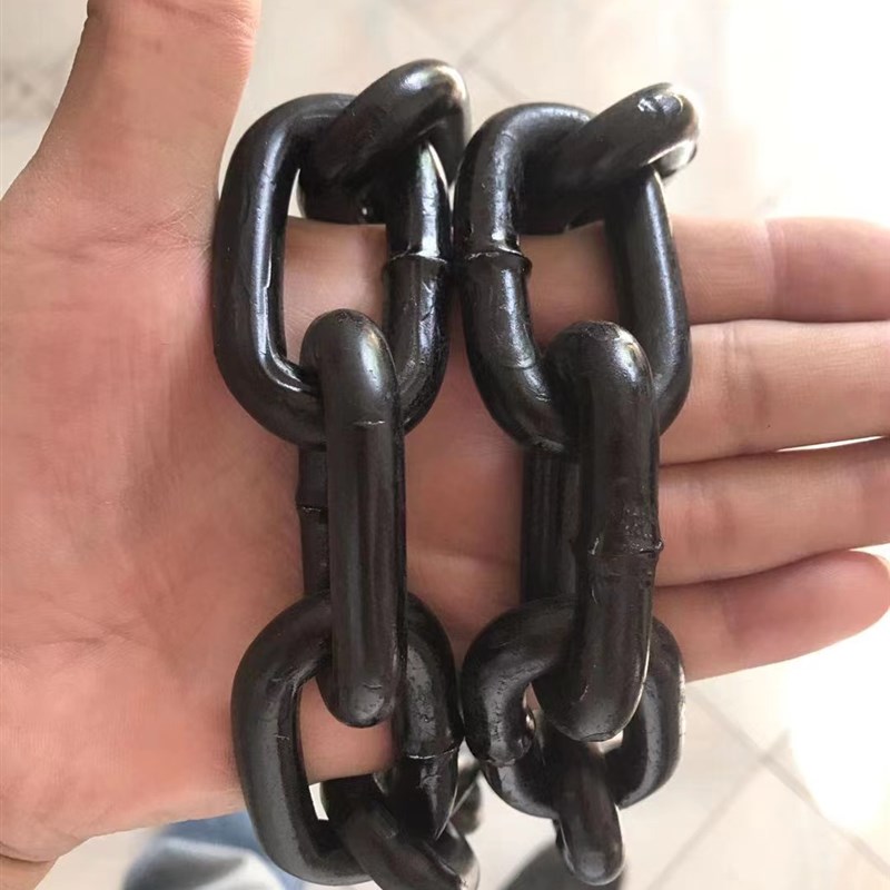 j8防盗链d链条护栏加粗铁链链镀锌铁护栏河道护栏铁链条链条景观g