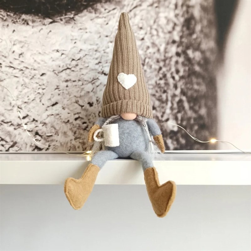 圣诞装饰品针织无脸娃娃挂腿手z磨咖啡圣诞节日装饰品居家日用装