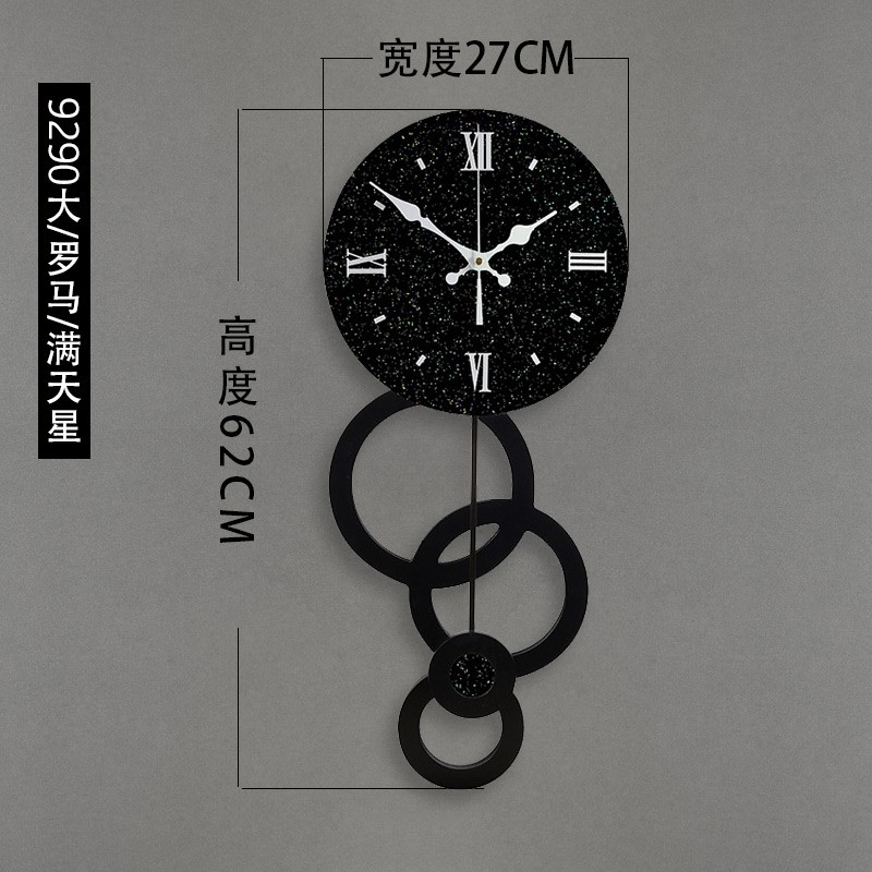 创意潮流钟表挂钟客厅现代简约时尚家用钟饰北R欧艺术装饰时钟挂