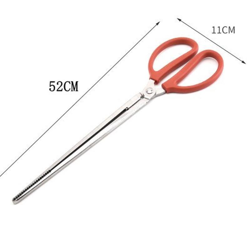 全304不锈钢黄鳝夹子r防侧滑黄鳝钳泥鳅夹螃蟹夹钳垃圾夹赶海工具