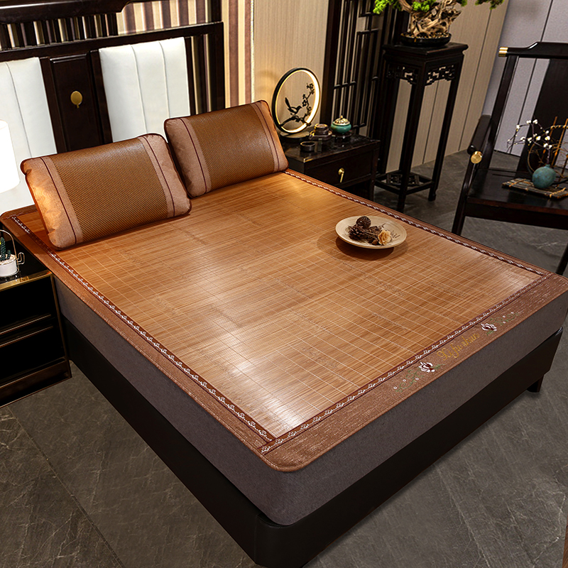 竹席凉席定制做双面1.8m床直筒夏季1.5米折叠1.35T加厚1.2藤草席