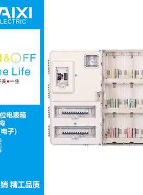 泰西单相九户插卡式/电子式透明电表箱/PC塑料9户透明计量箱 泰西