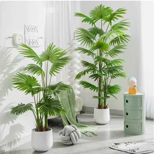 北欧风仿真绿植蒲葵室内大型商城客厅展会落地装饰仿真假植物盆景