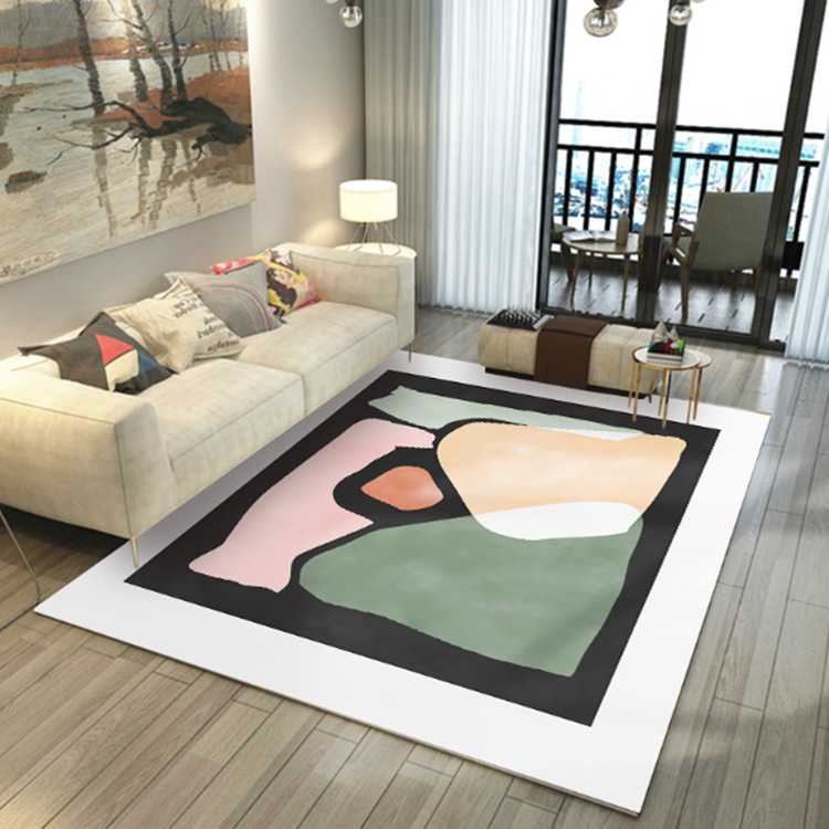 莫兰迪现代客厅地毯北欧ins风茶几衣帽间卧室书房间满铺床边地垫