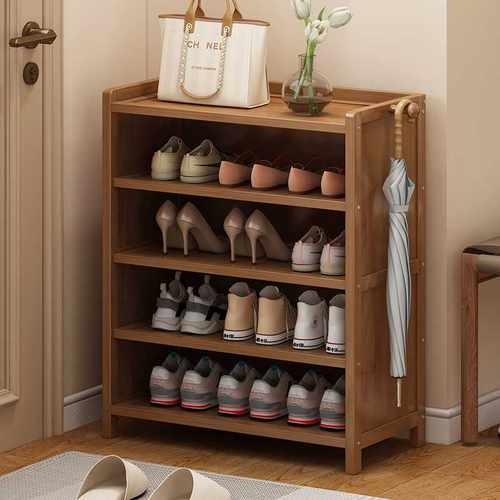 简易鞋架家用门口入户实木多层鞋柜出租屋省空间收纳置物柜子