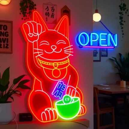 咖啡创意led氛围灯霓虹灯 零售 柔性灯发光广告牌装饰灯手举牌