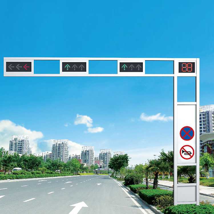 专业加工定制十字路口一体化交通信号灯 悬挂式LED交通红绿灯
