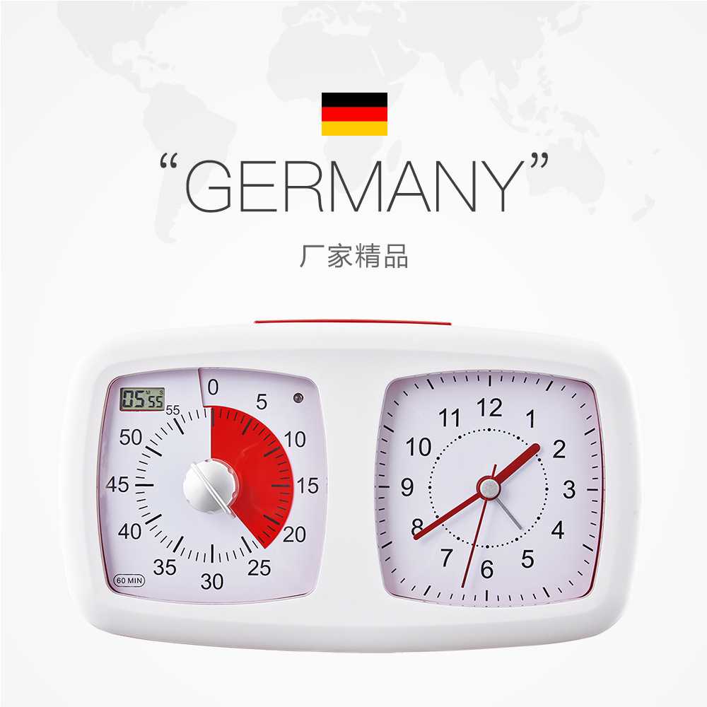 双屏幕儿童时间管理器自律学习专用可视化倒计时器定时闹钟提醒器