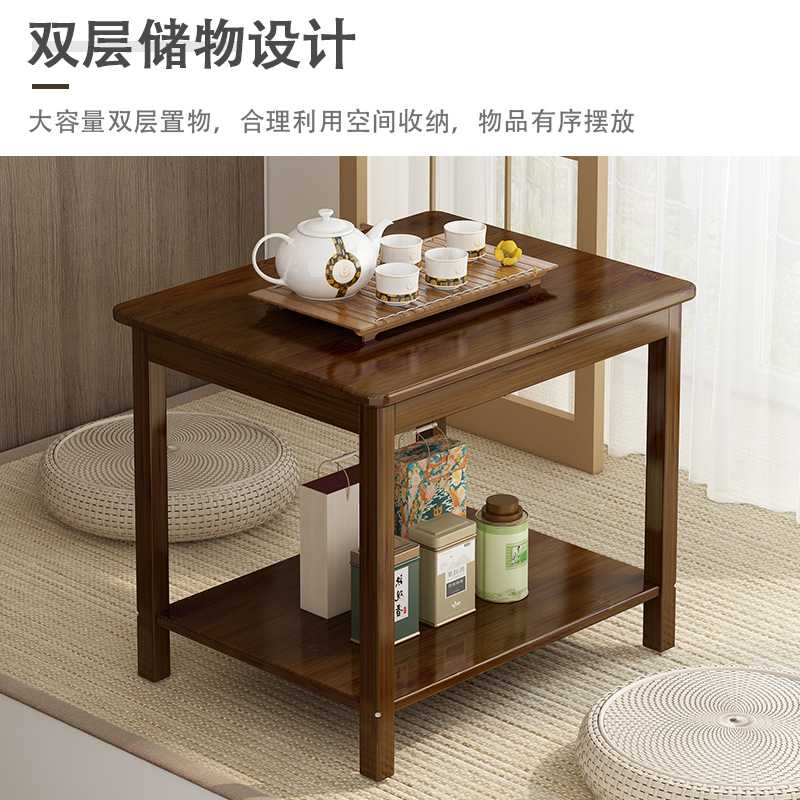 落地楠竹沙发边柜简约茶几客厅家用茶台边几角几床头小桌子小方桌