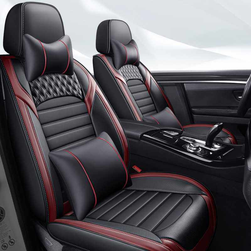 2023新款汽车坐垫四季通用纳帕皮全包围汽车座垫厂家 出口外贸