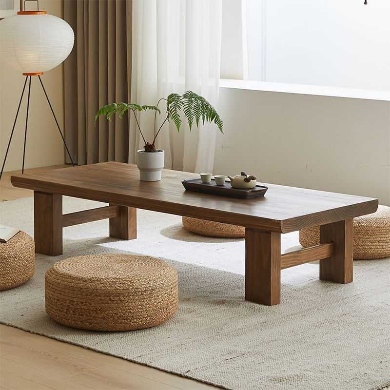 日式实木茶几榻榻米桌子矮桌禅意炕桌复古长条地桌阳台小茶几