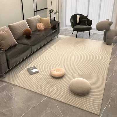 简约奶油风仿羊绒地毯客厅三防毯家用床边毯新款 卧室地毯全铺