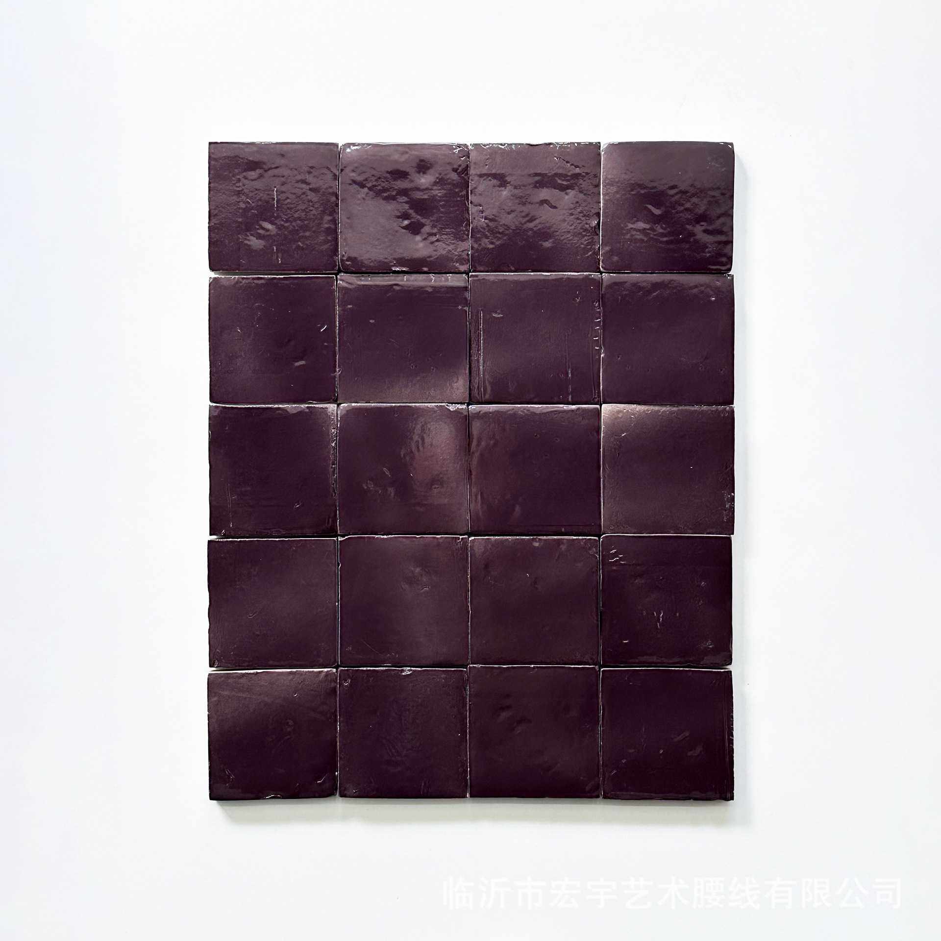 zellige纯手工泥胚 摩洛哥手工砖深紫复古陶土砖卫生间墙砖背景墙