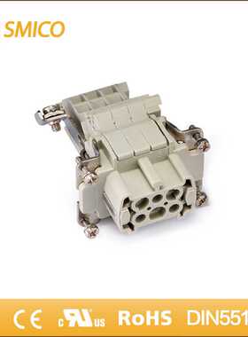 厂家直销 HEAV系列6芯重载连接器伸长型插芯 16A 500V自动化设备