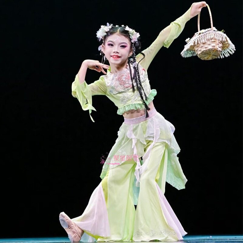 古典民族舞艺考六一田园乐演出服