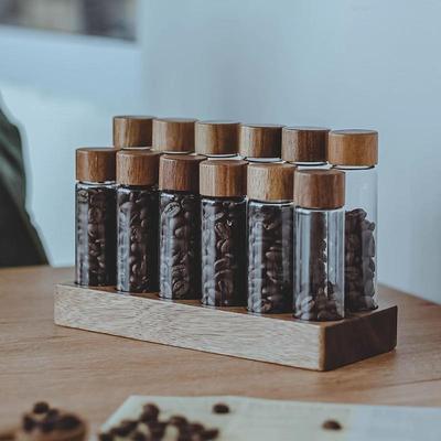 咖啡豆密封罐咖啡粉保存罐茶叶罐便携迷你玻璃瓶玻璃罐分装小罐子