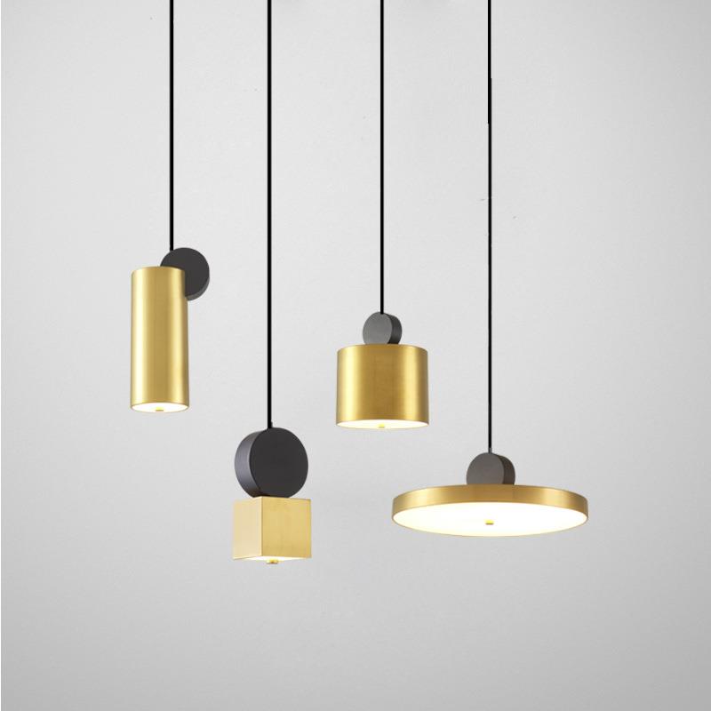 北欧金色餐厅餐桌个性组合吊灯后现代吧台咖啡馆店铺卧室床头灯具